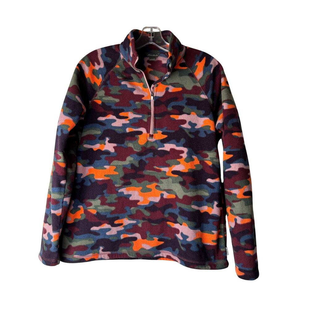 Eddie Bauer Quest Quarter Zip Fleece Multicolor Camo Medium